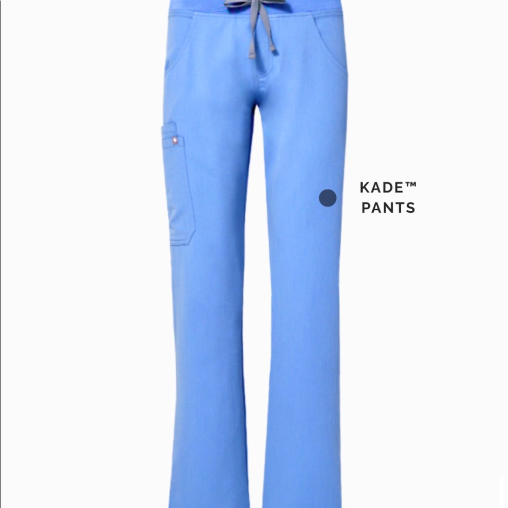 Figs ‘Kade’ cargo scrub pants - color- ceil blue